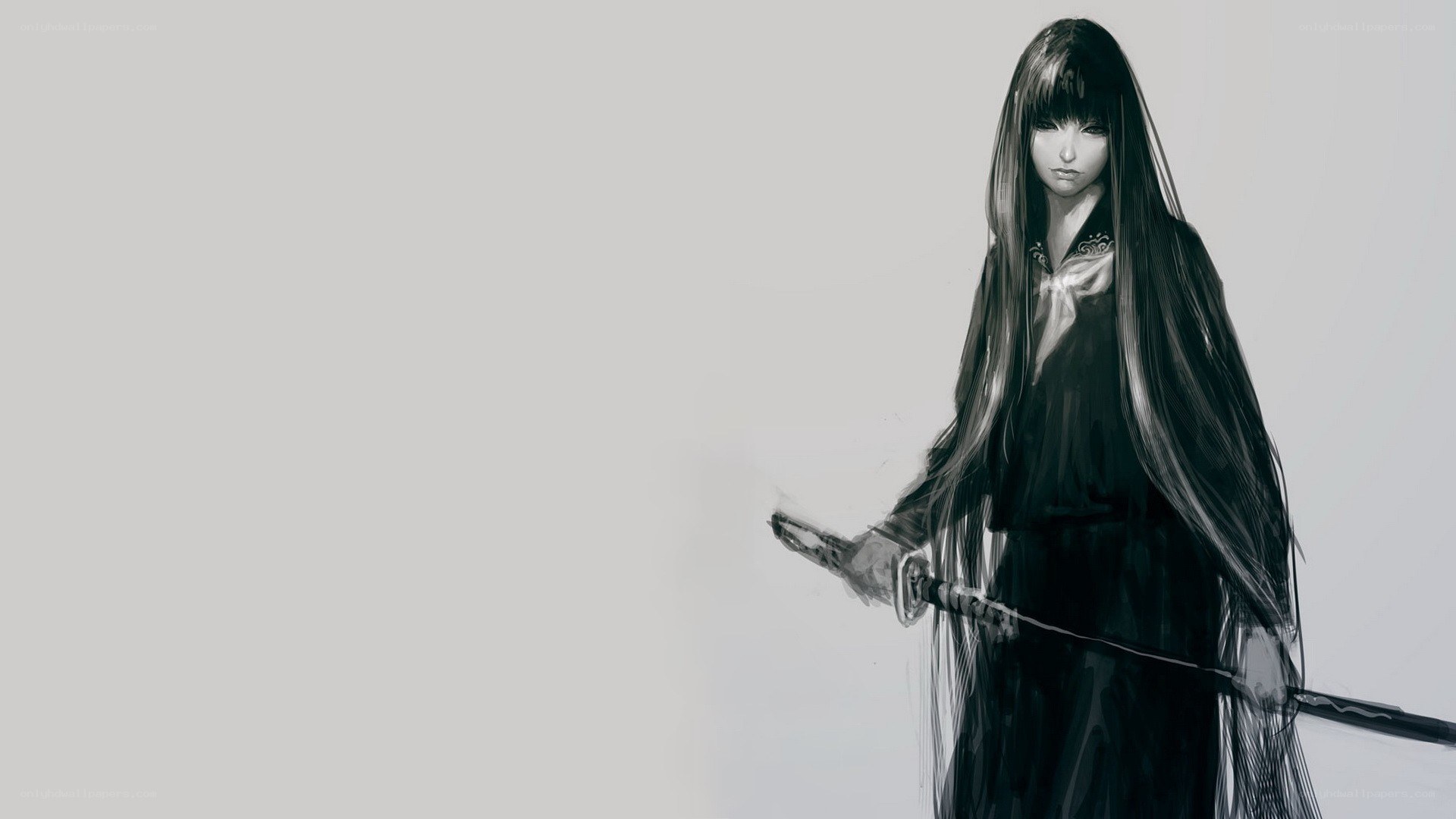 anime warrior with sword