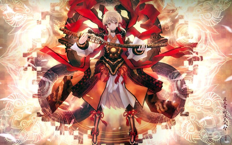 anime warrior with sword