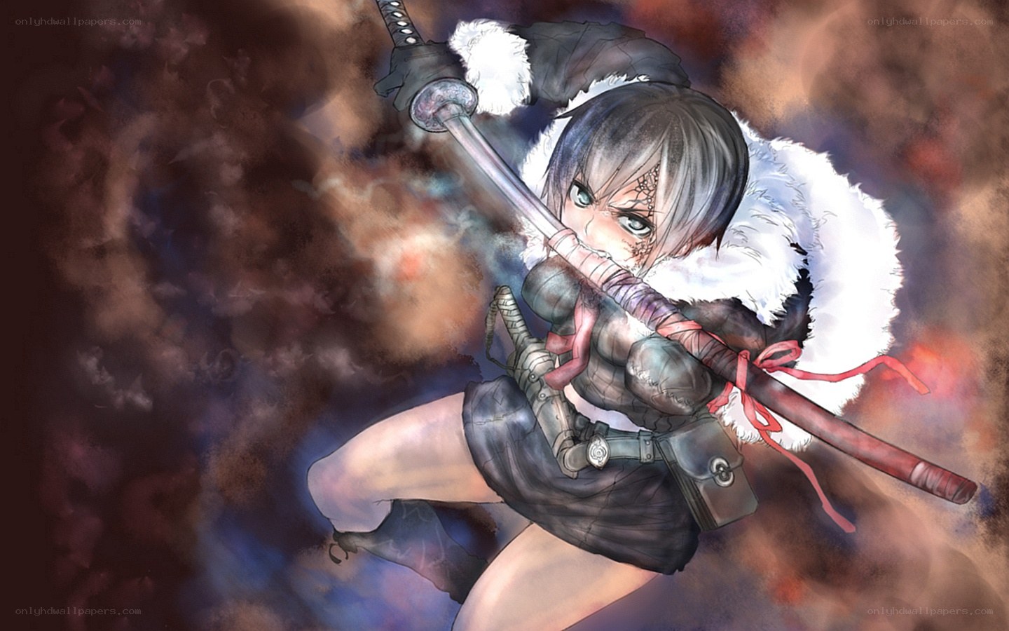 anime warrior with sword