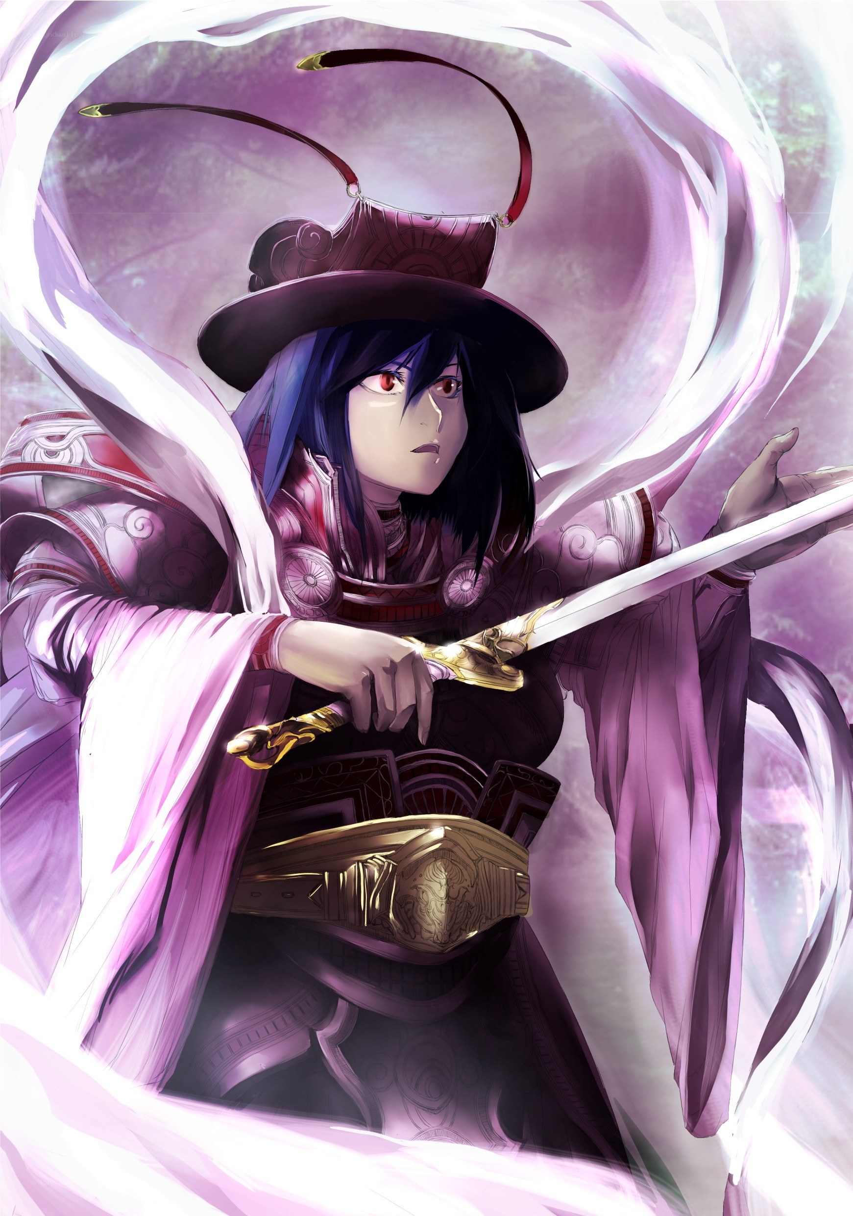 anime warrior with sword