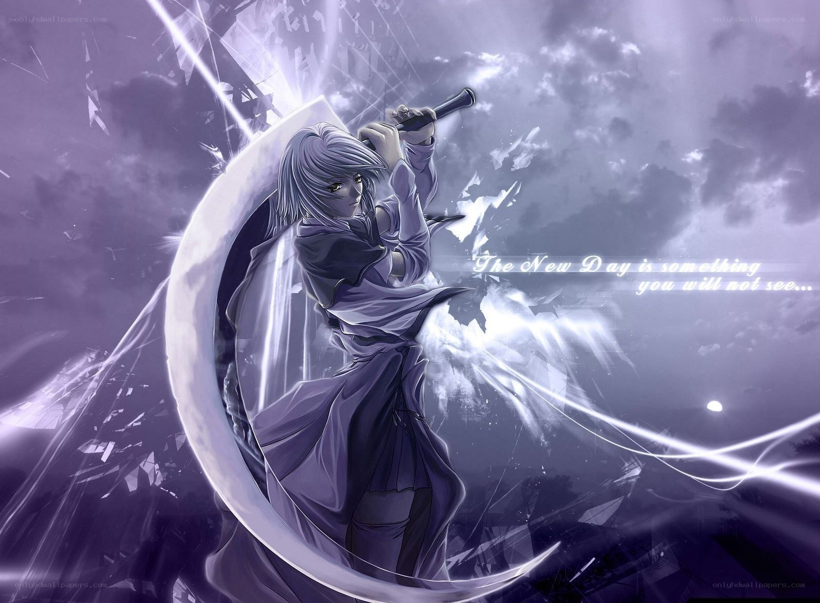 anime warrior with sword
