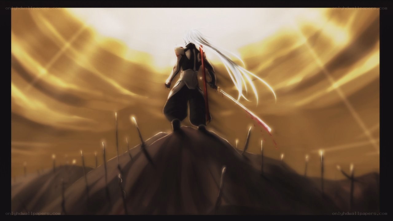 anime warrior with sword