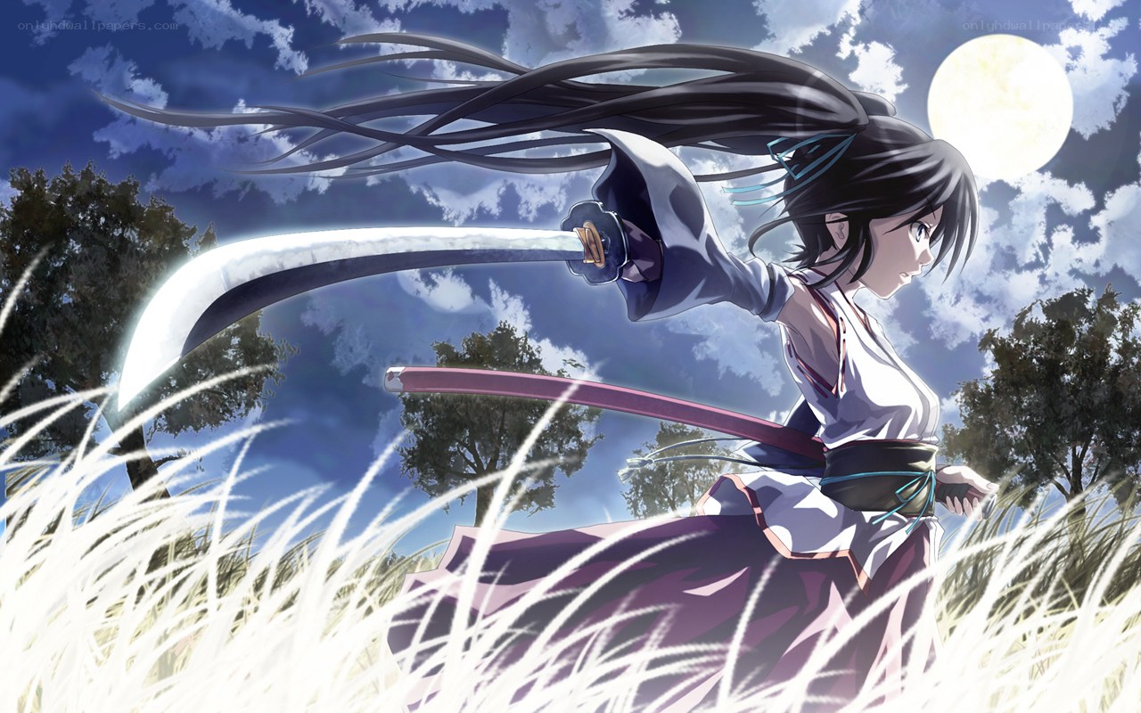 anime warrior with sword