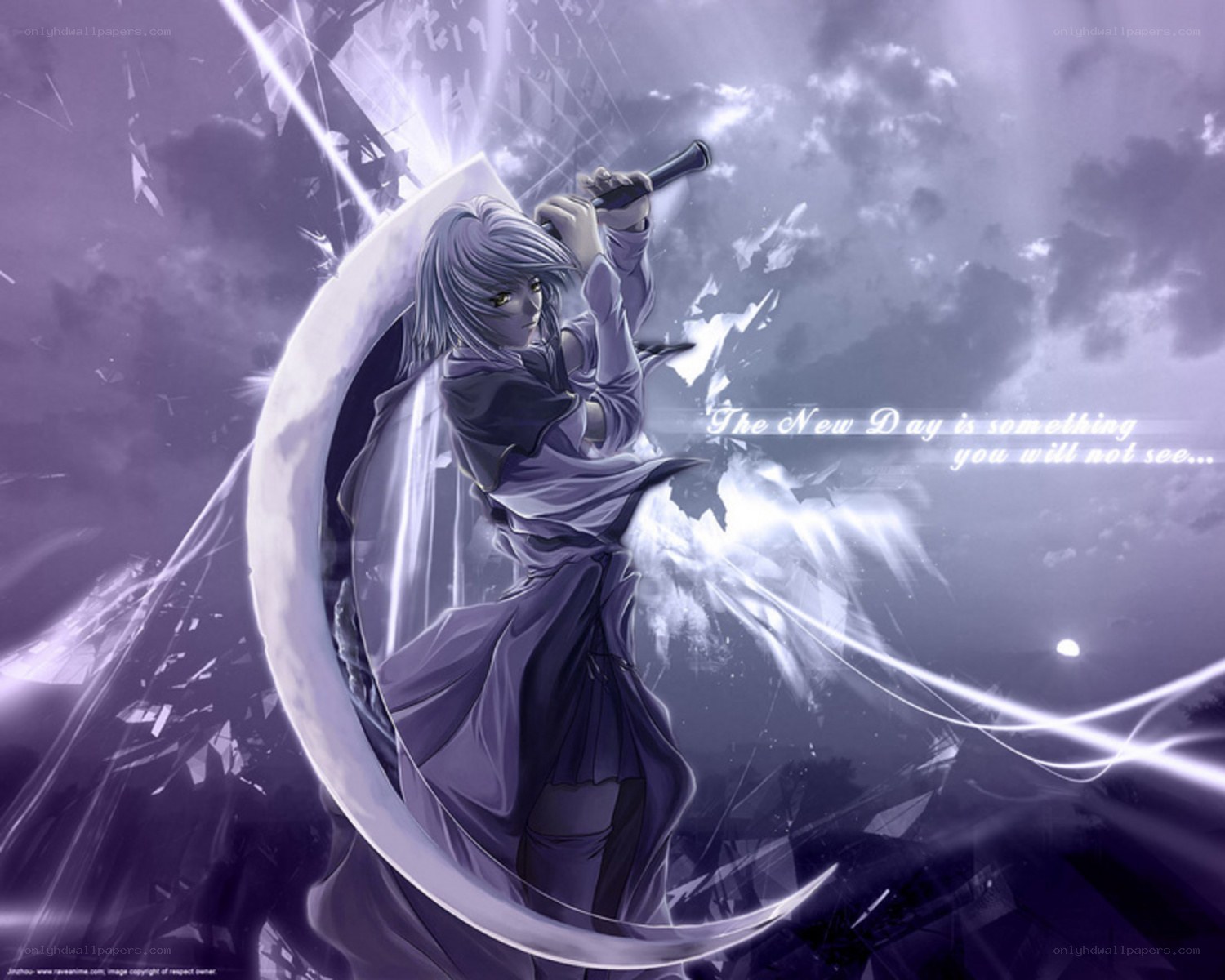 anime warrior with sword