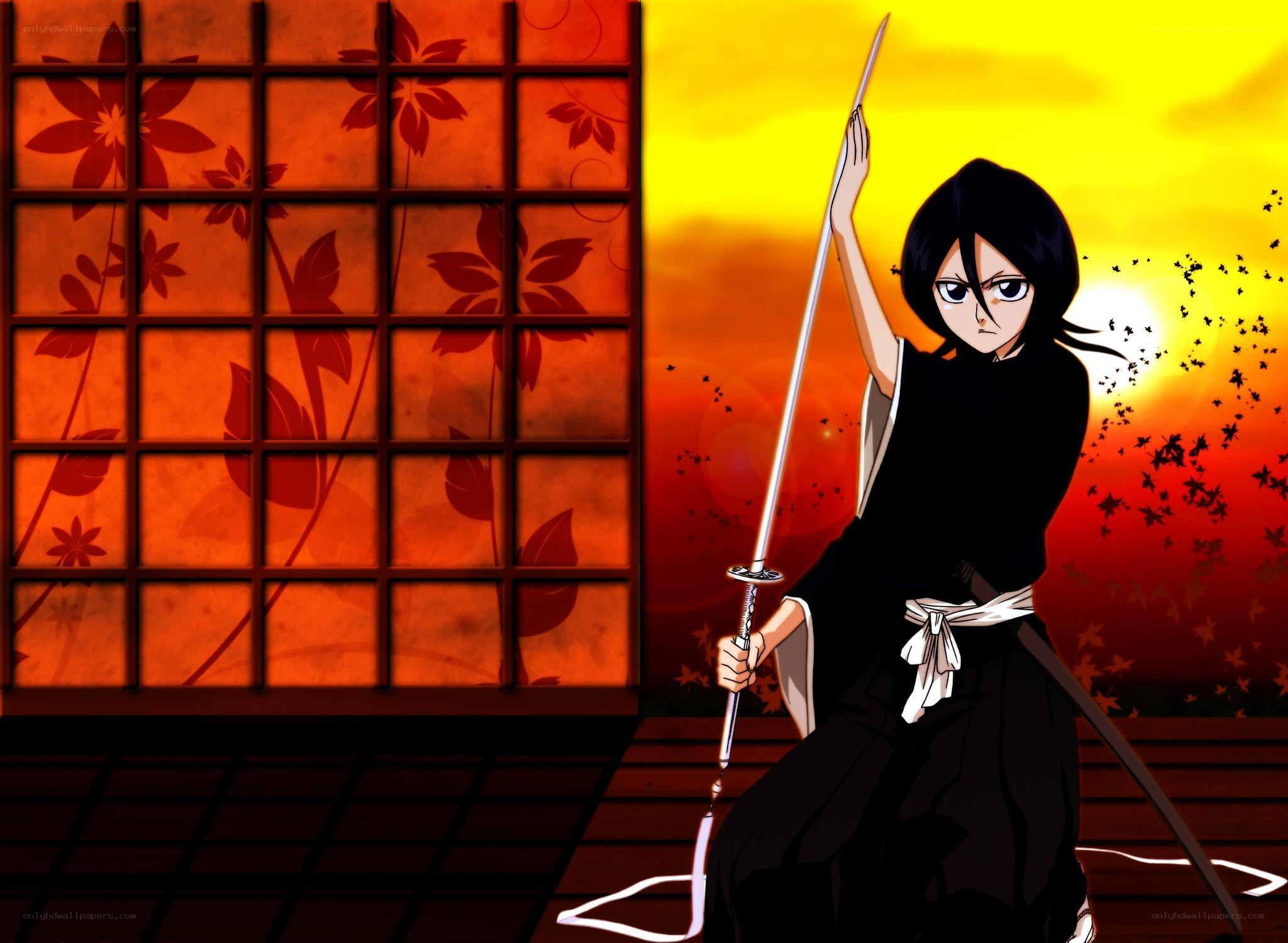 anime warrior with sword