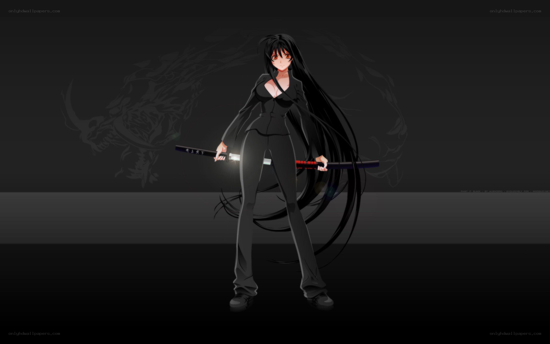 anime warrior with sword