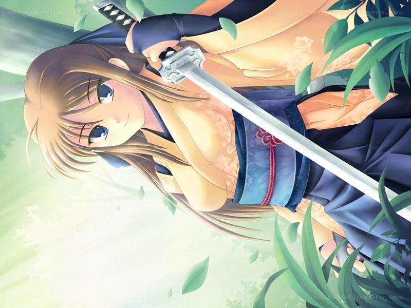 anime warrior with sword