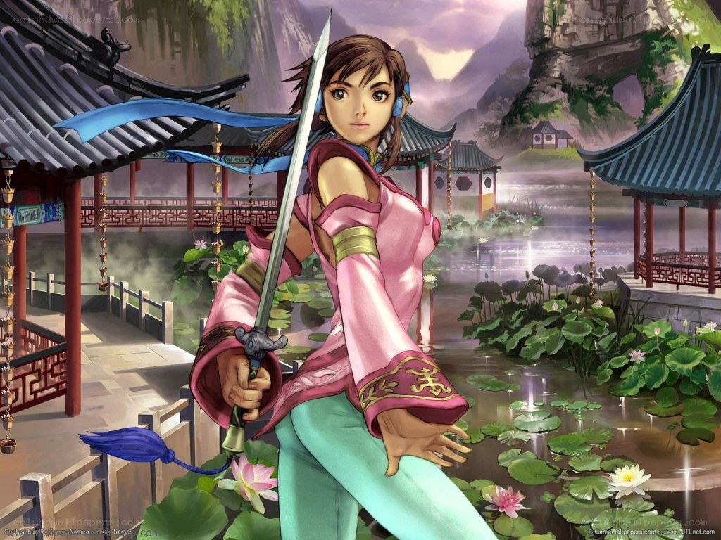 anime warrior with sword