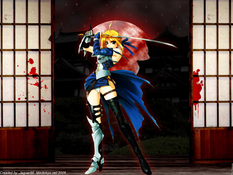 anime warrior with sword