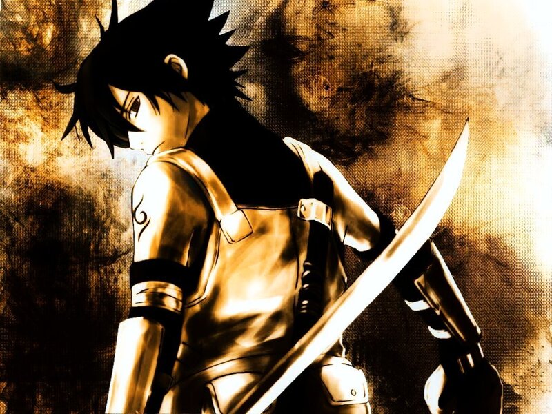anime warrior with sword