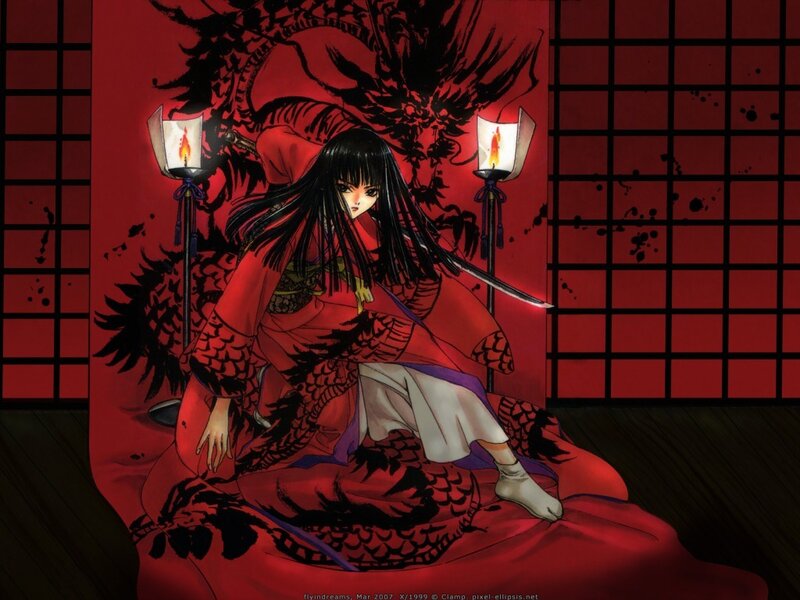 Anime warrior with sword