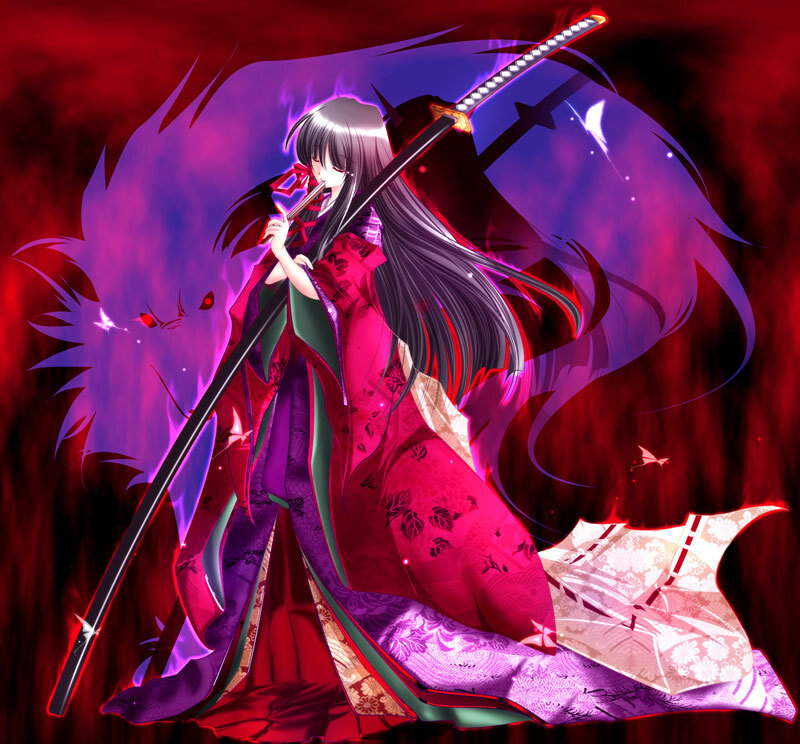 anime warrior with sword