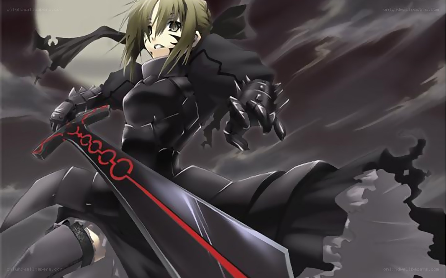 anime warrior with sword