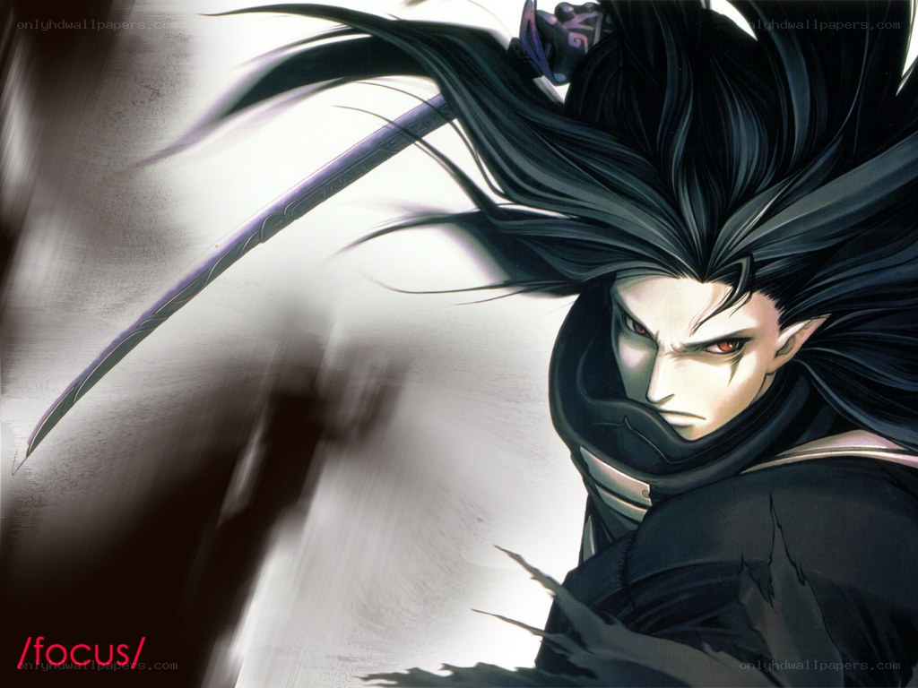 anime warrior with sword