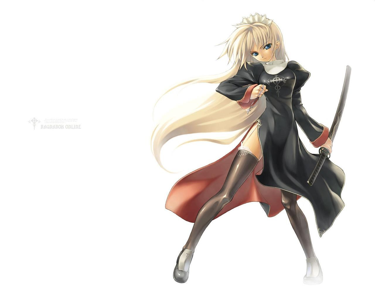 anime warrior with sword