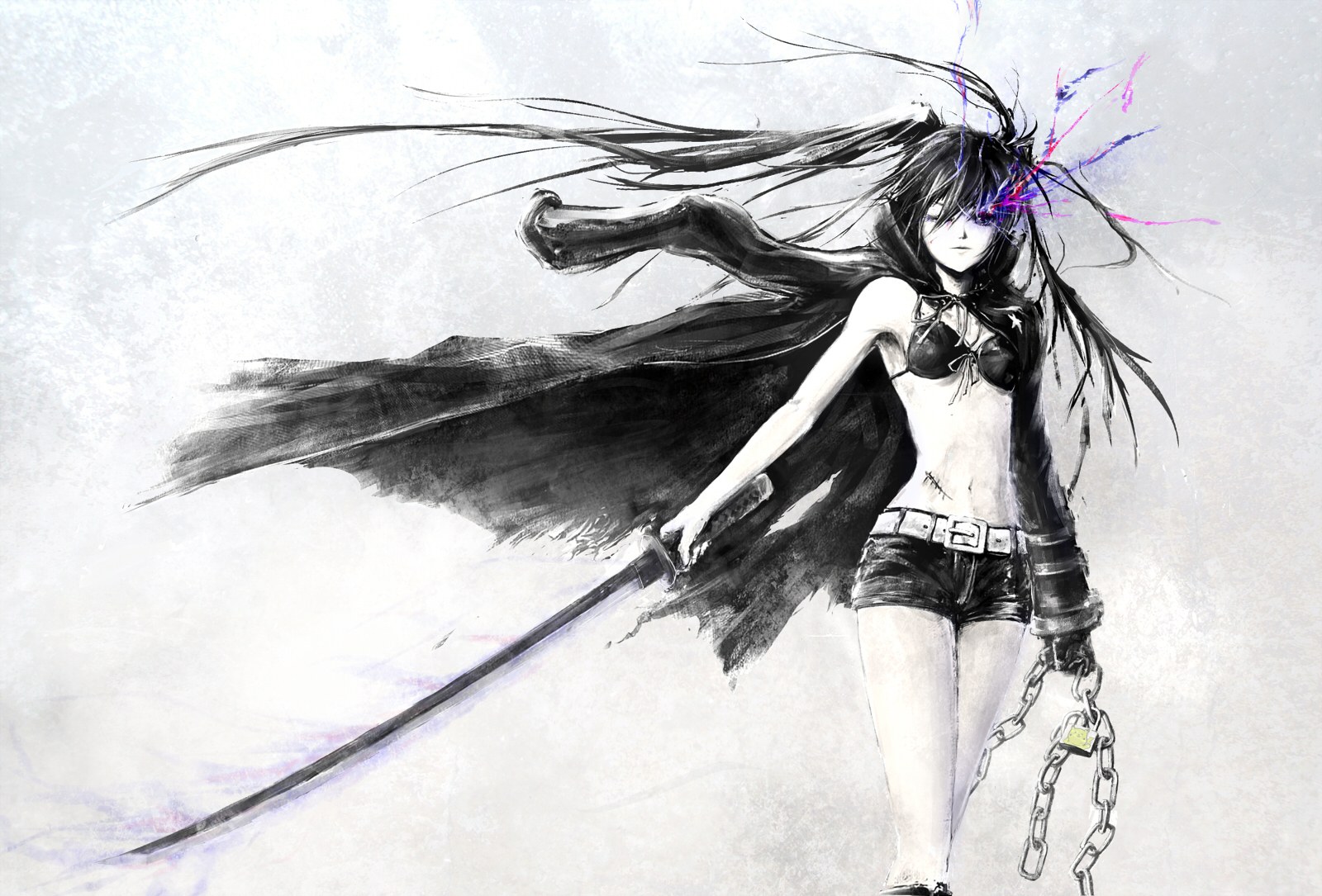 anime warrior with sword