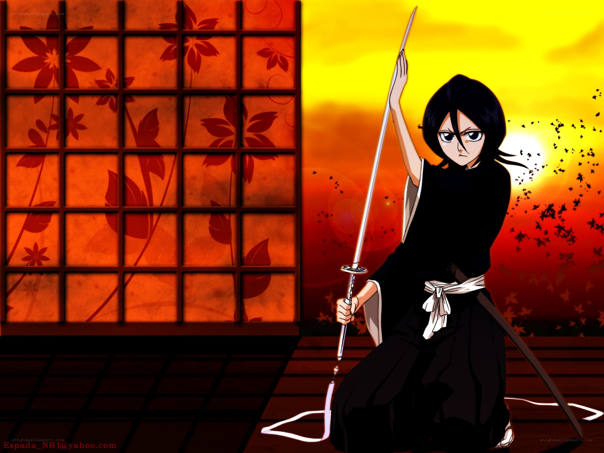 anime warrior with sword