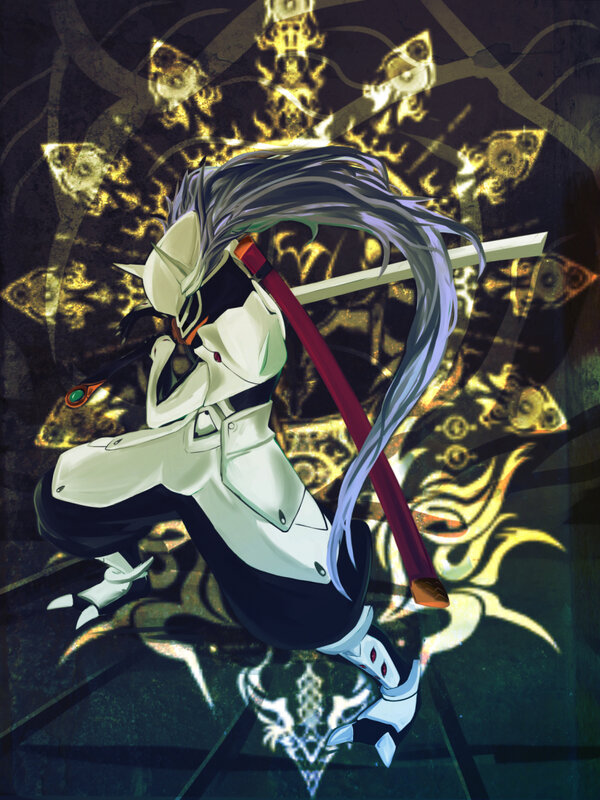 anime warrior with sword