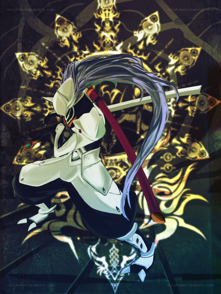 anime warrior with sword