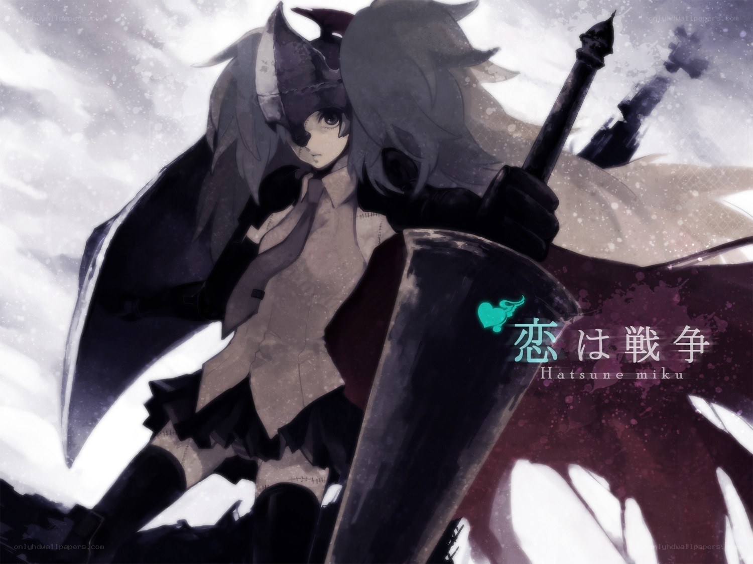 Anime warrior with sword and shield