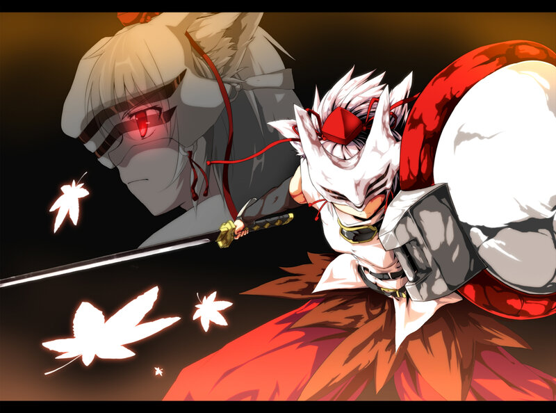 Anime Warrior with Sword — Red
