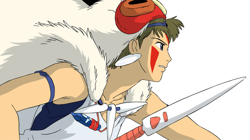 Anime Warrior with Sword — White, Determined