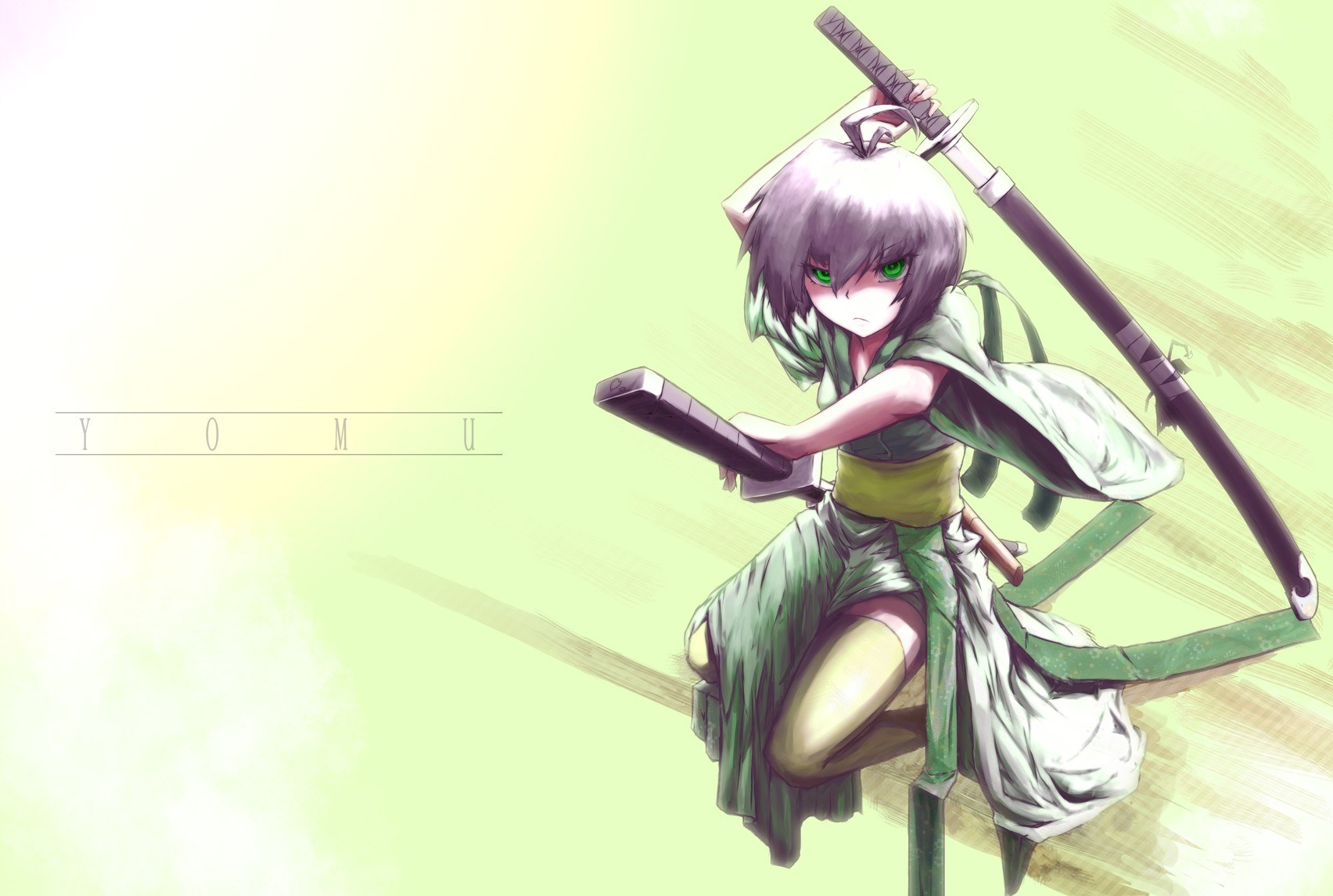 anime warrior with swords