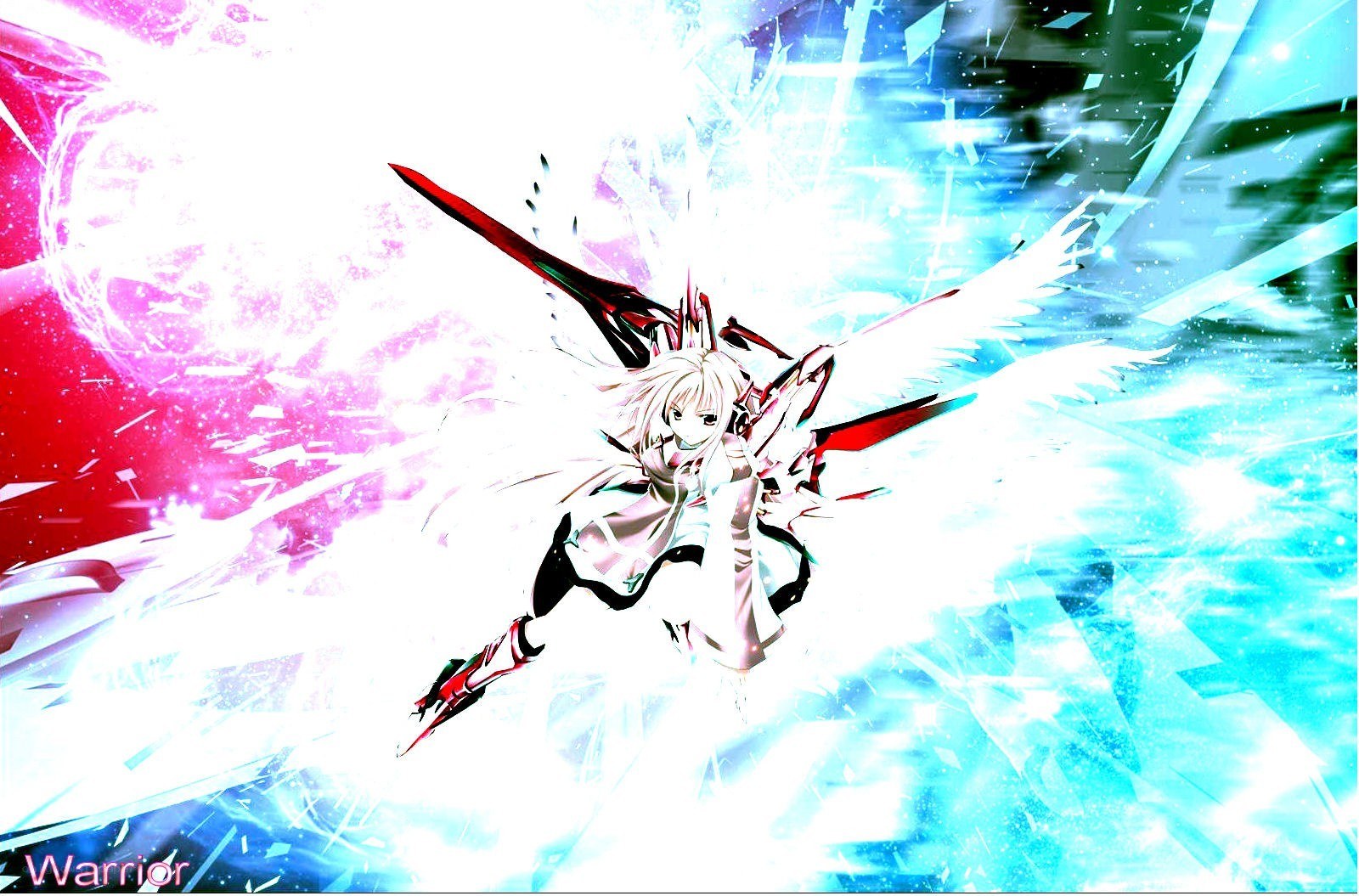 anime warrior with wings