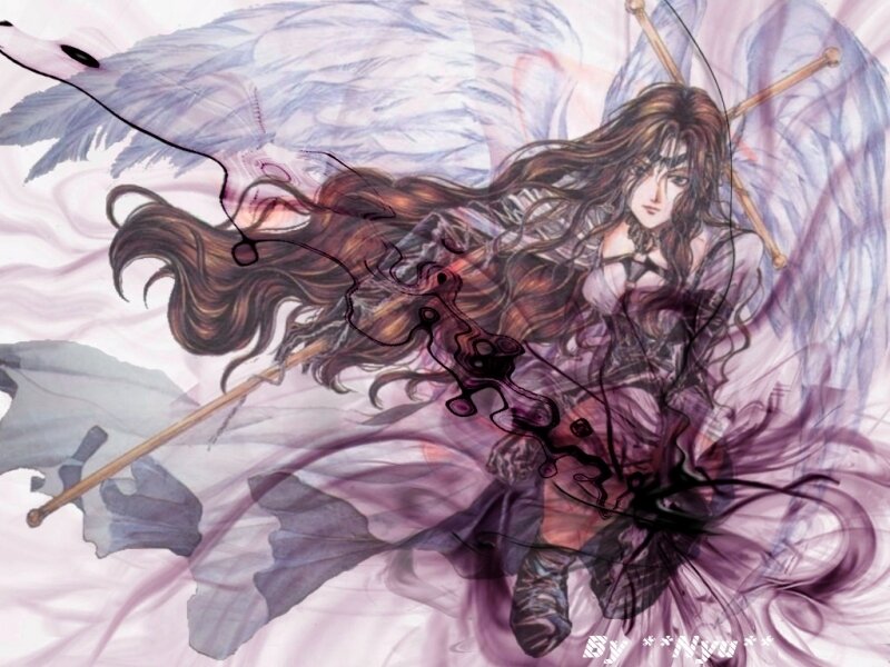 anime warrior with wings