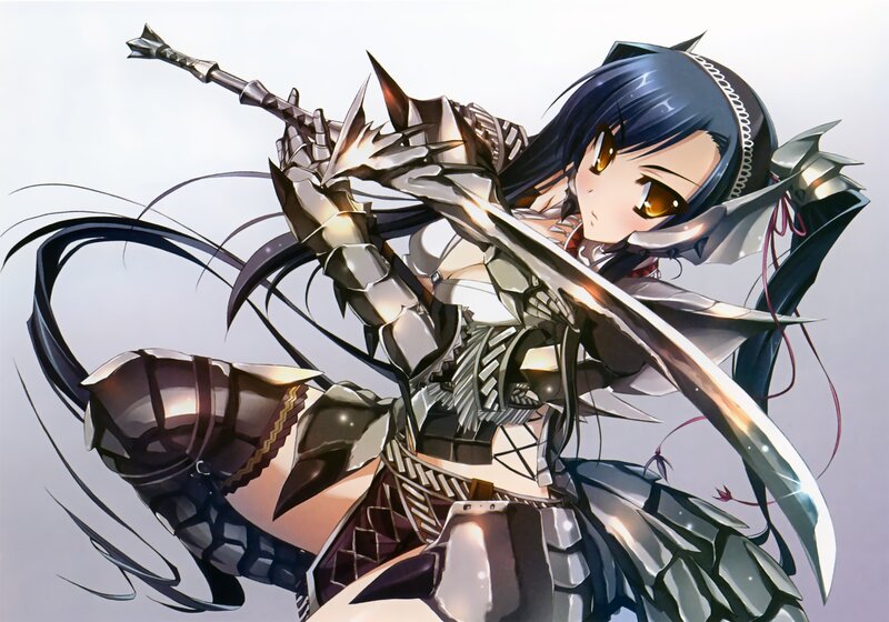Anime Warrior Woman — Black
