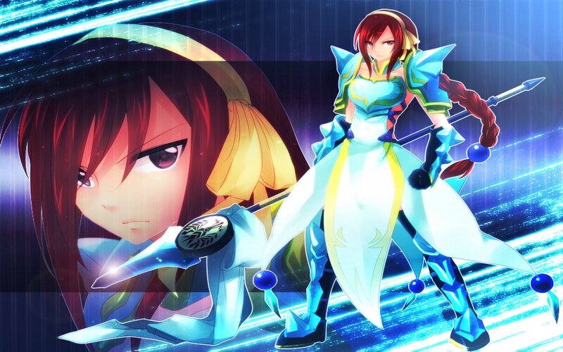 Anime Warrior Woman — Blue, Dramatic