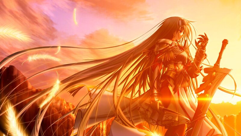 Anime Warrior Woman — Orange