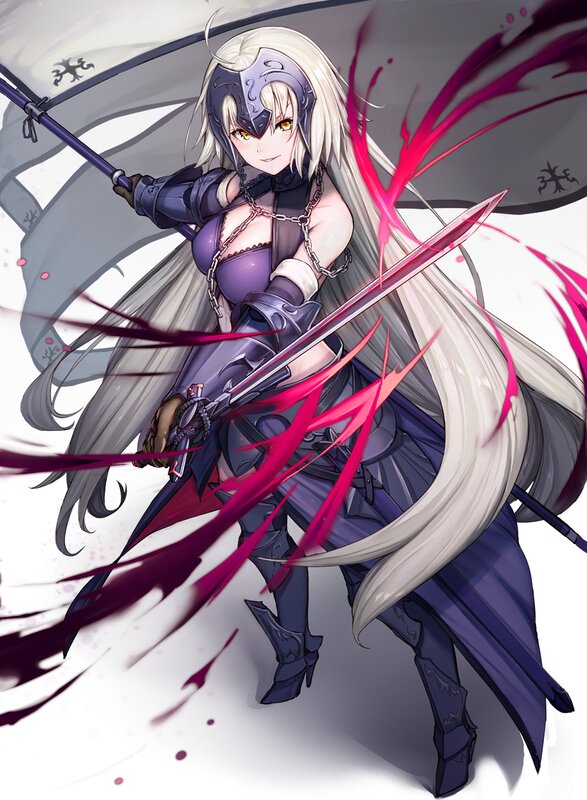 Anime Warrior Woman — Purple, Dramatic, Digital Art