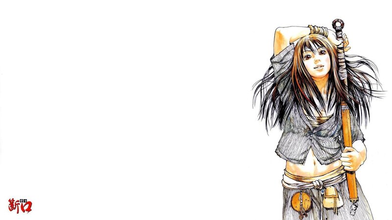 anime warrior woman with sword