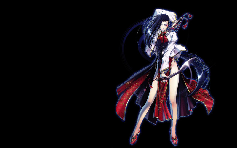 anime warrior woman with sword