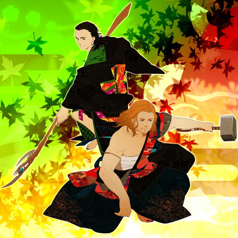 anime warriors in autumn