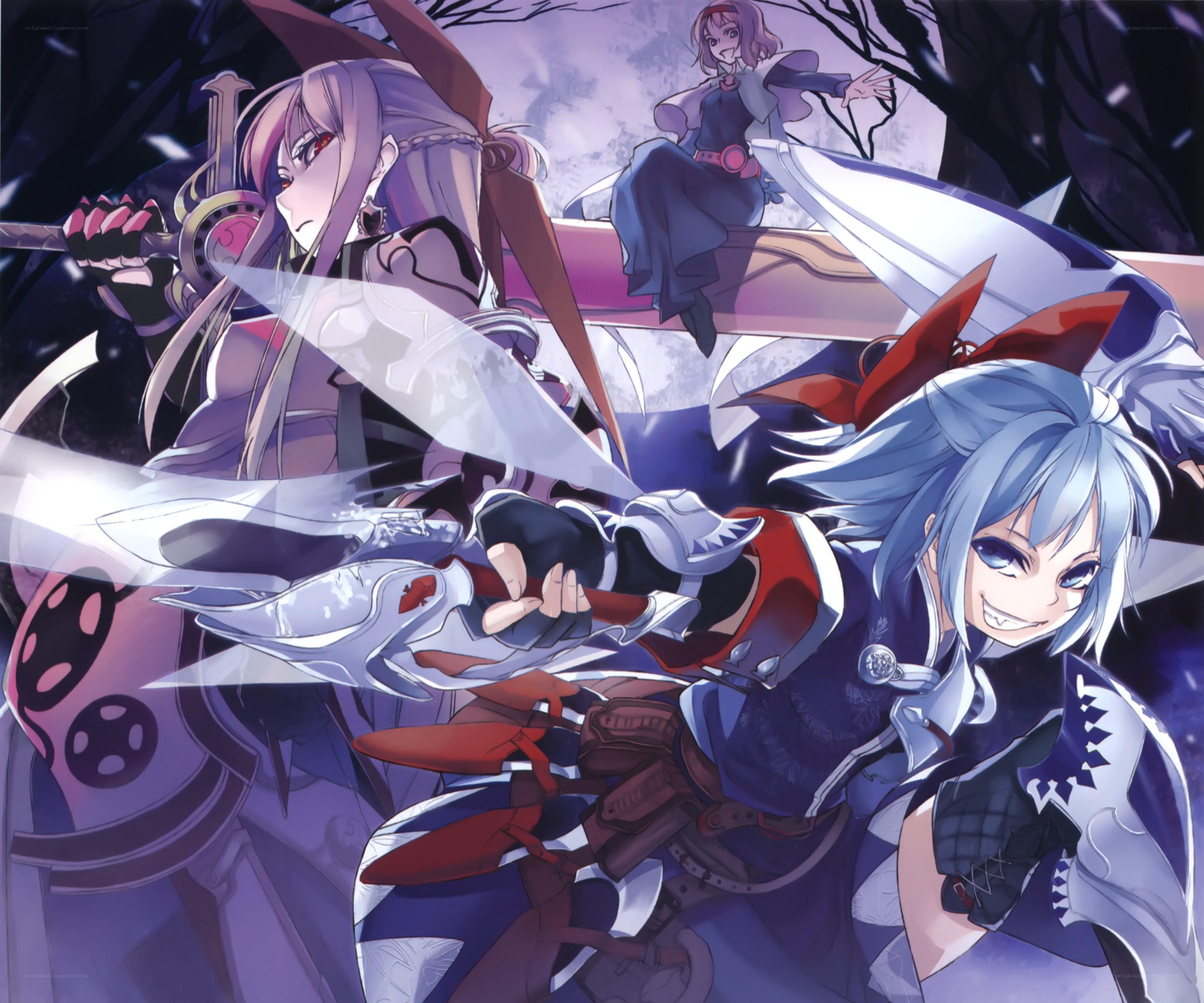 Anime warriors in battle