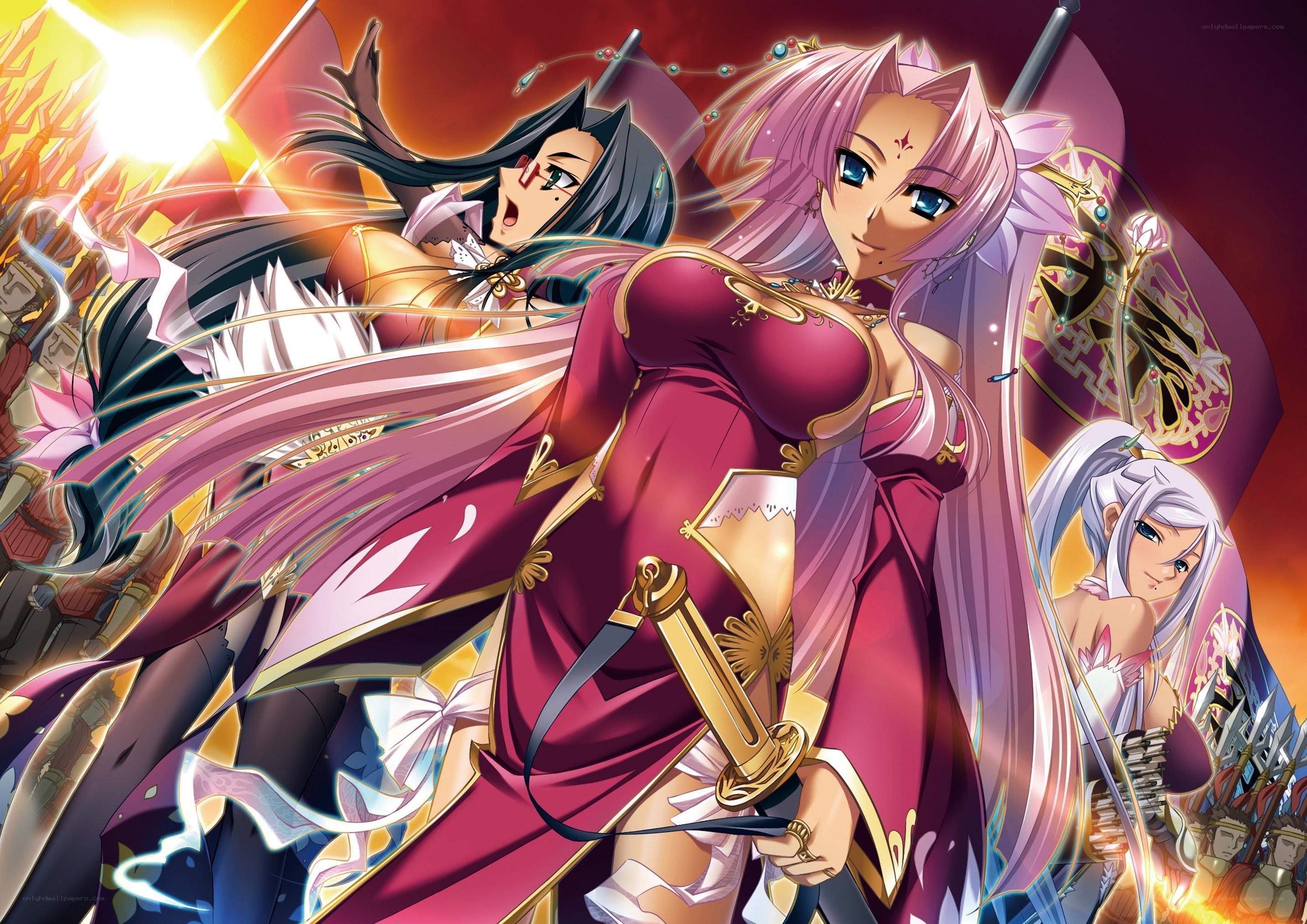anime warriors in battle