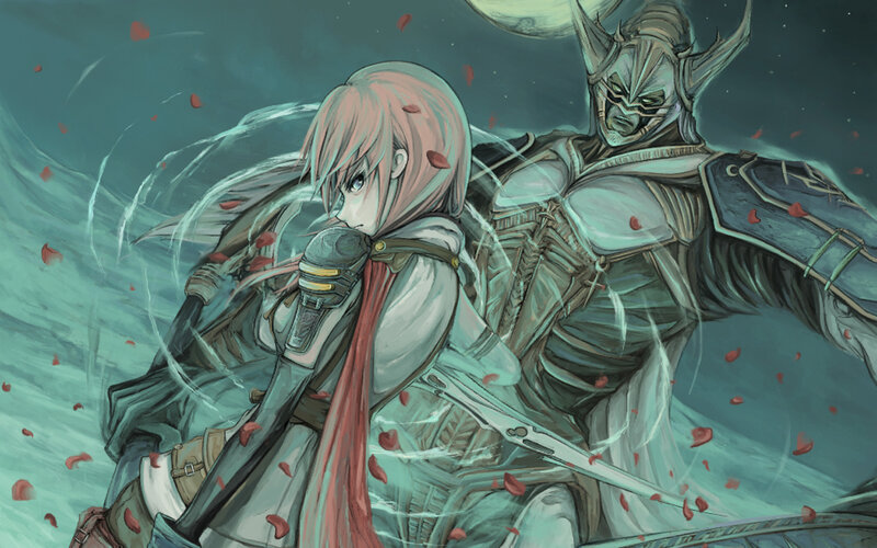 Anime warriors in battle