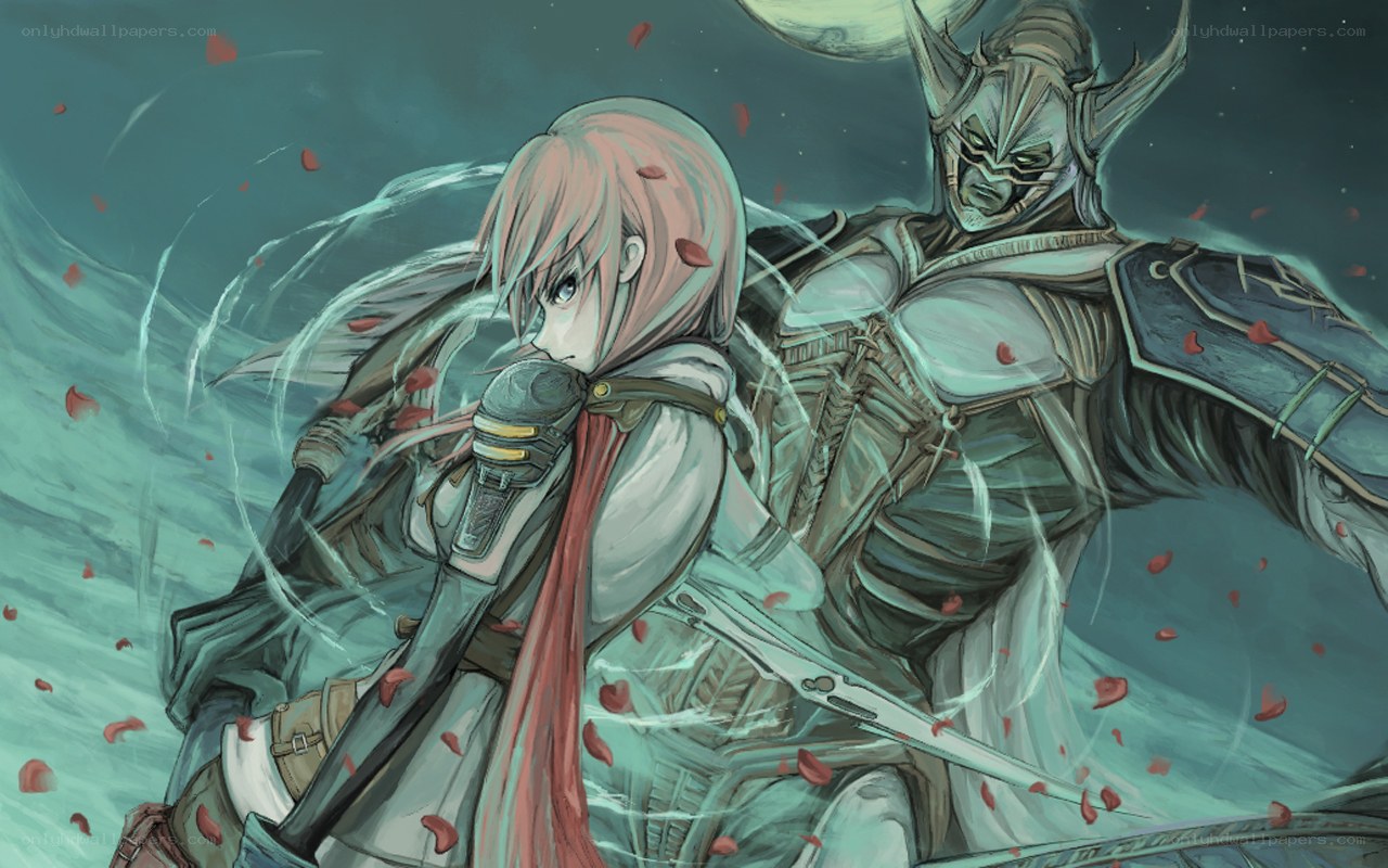 Anime warriors in battle