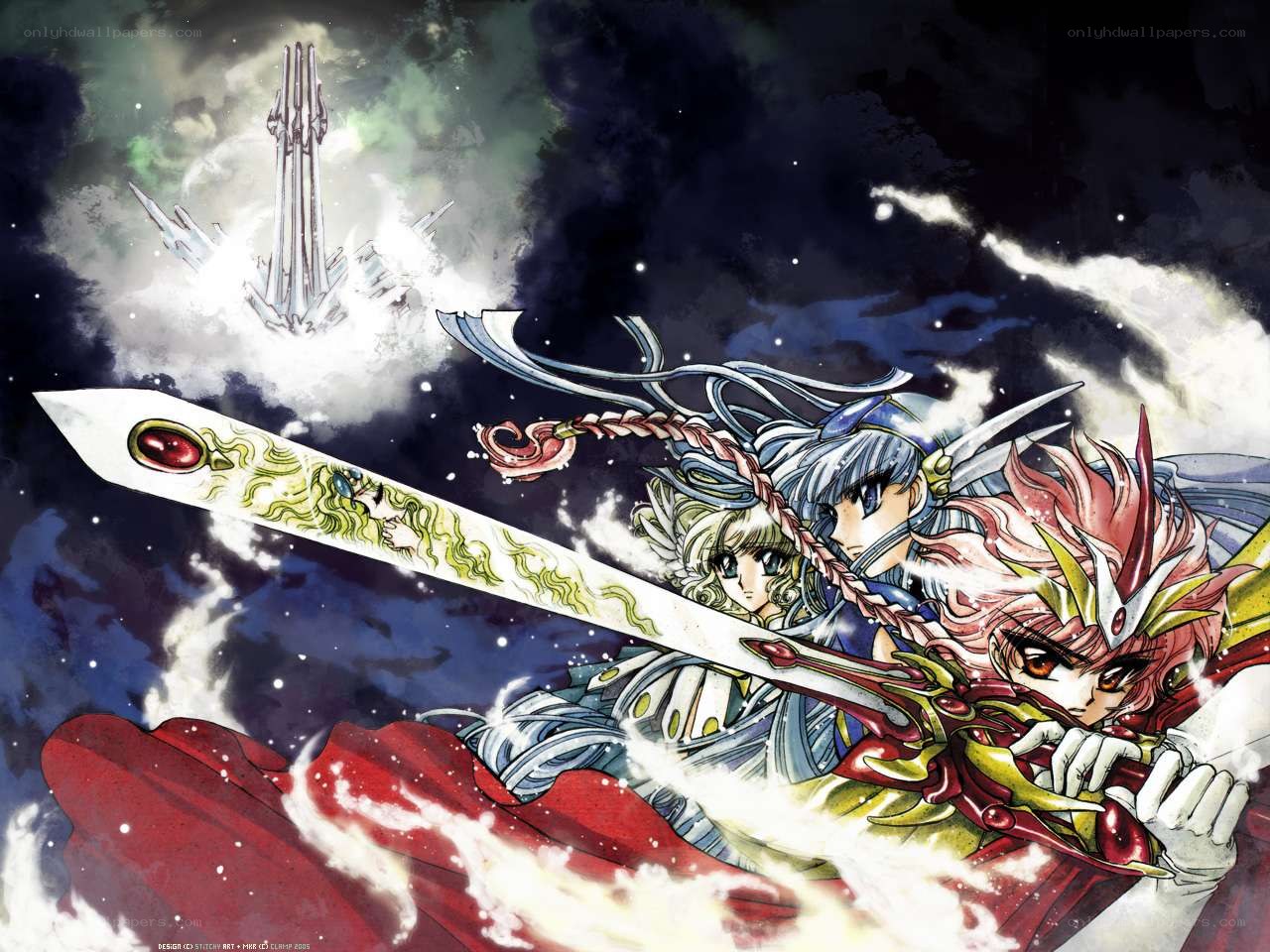 anime warriors in battle