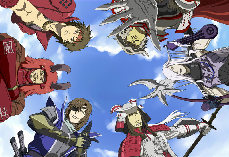 Anime Warriors in Circle