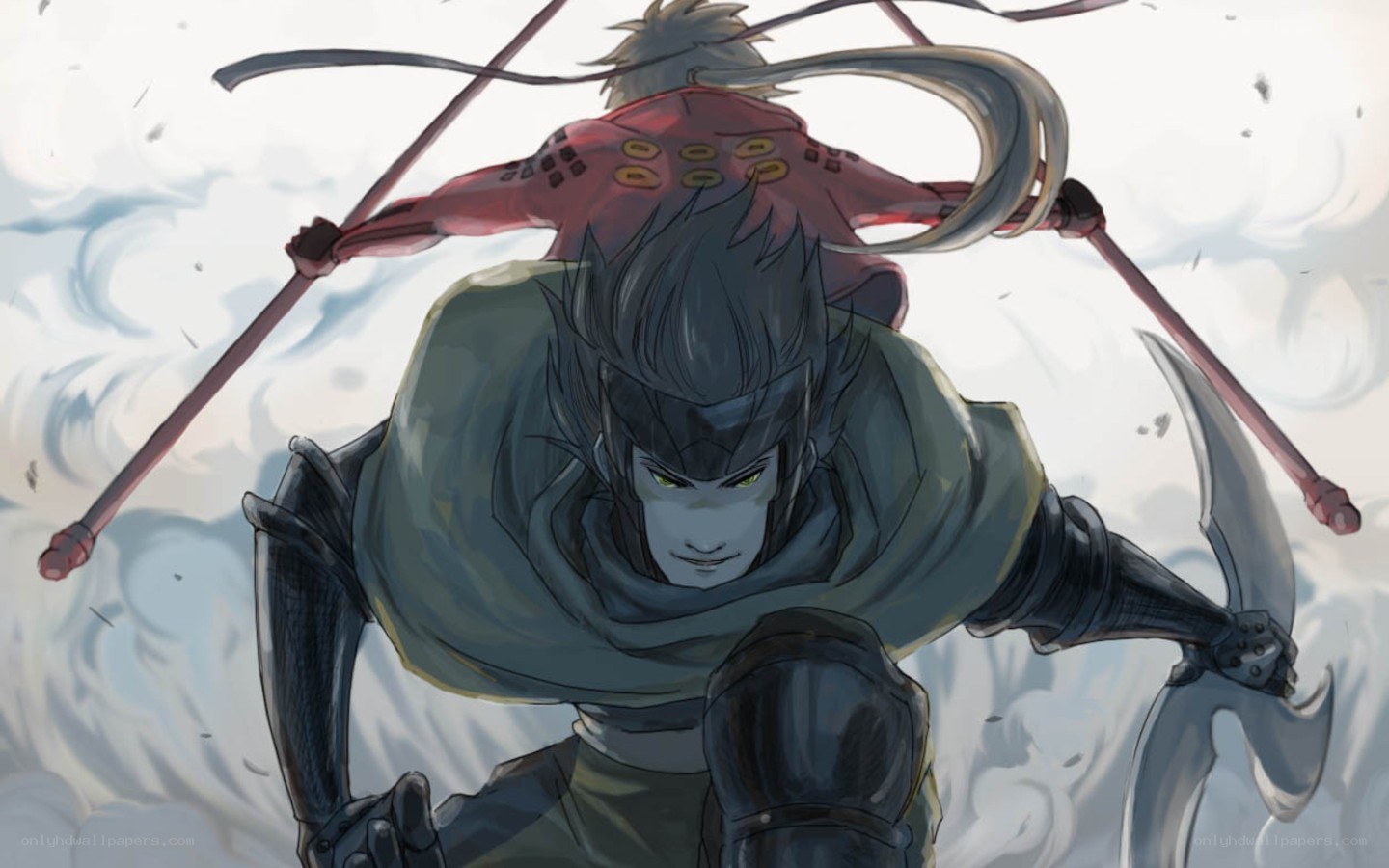 anime warriors in combat