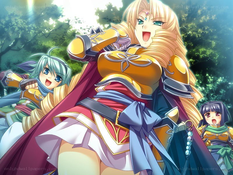 anime warriors in forest