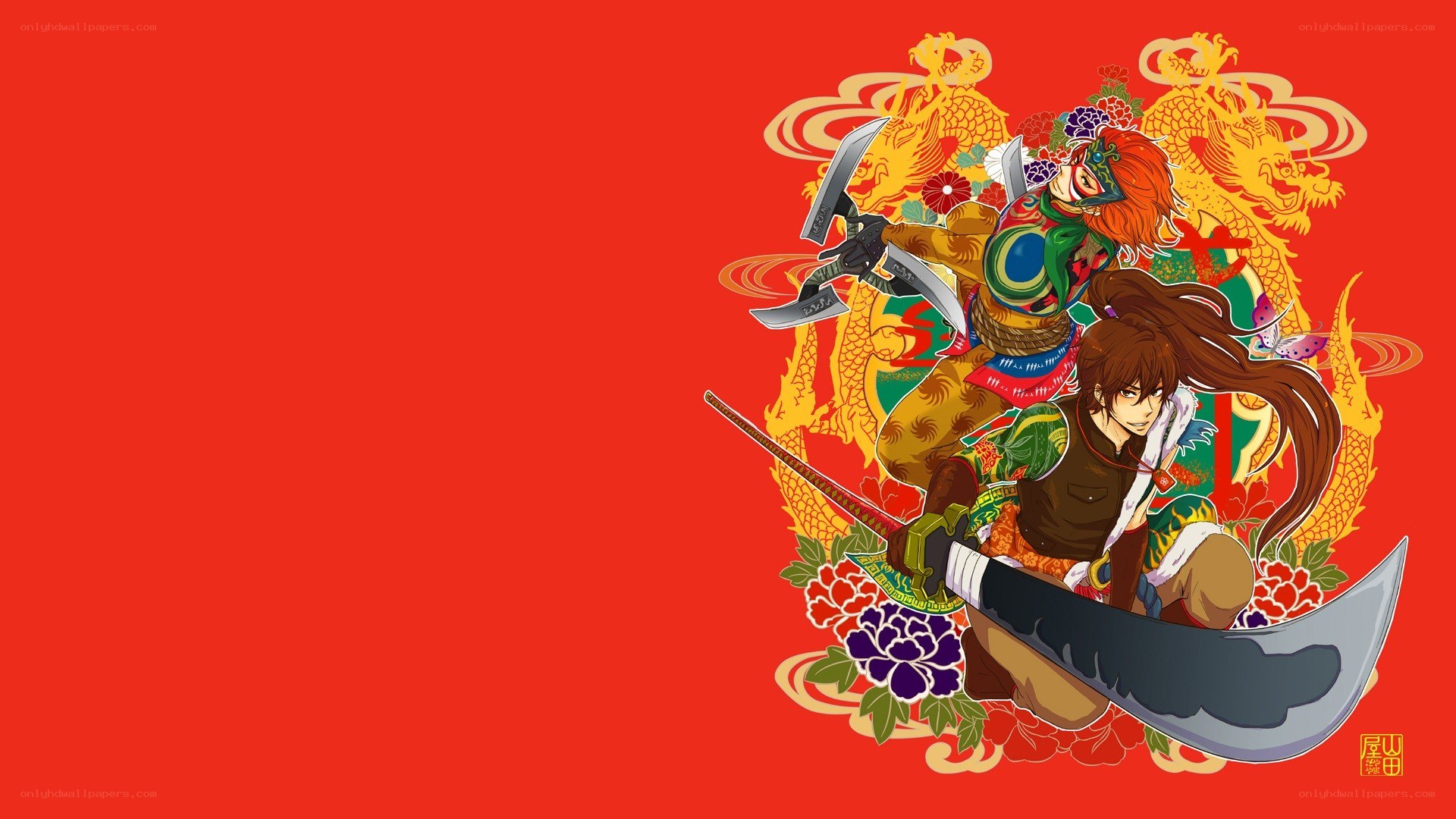 anime warriors with swords