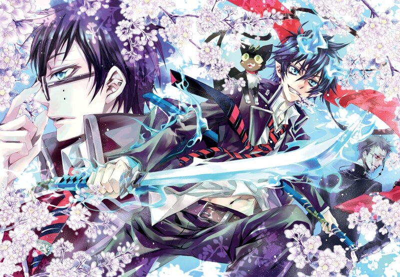 Anime warriors with swords