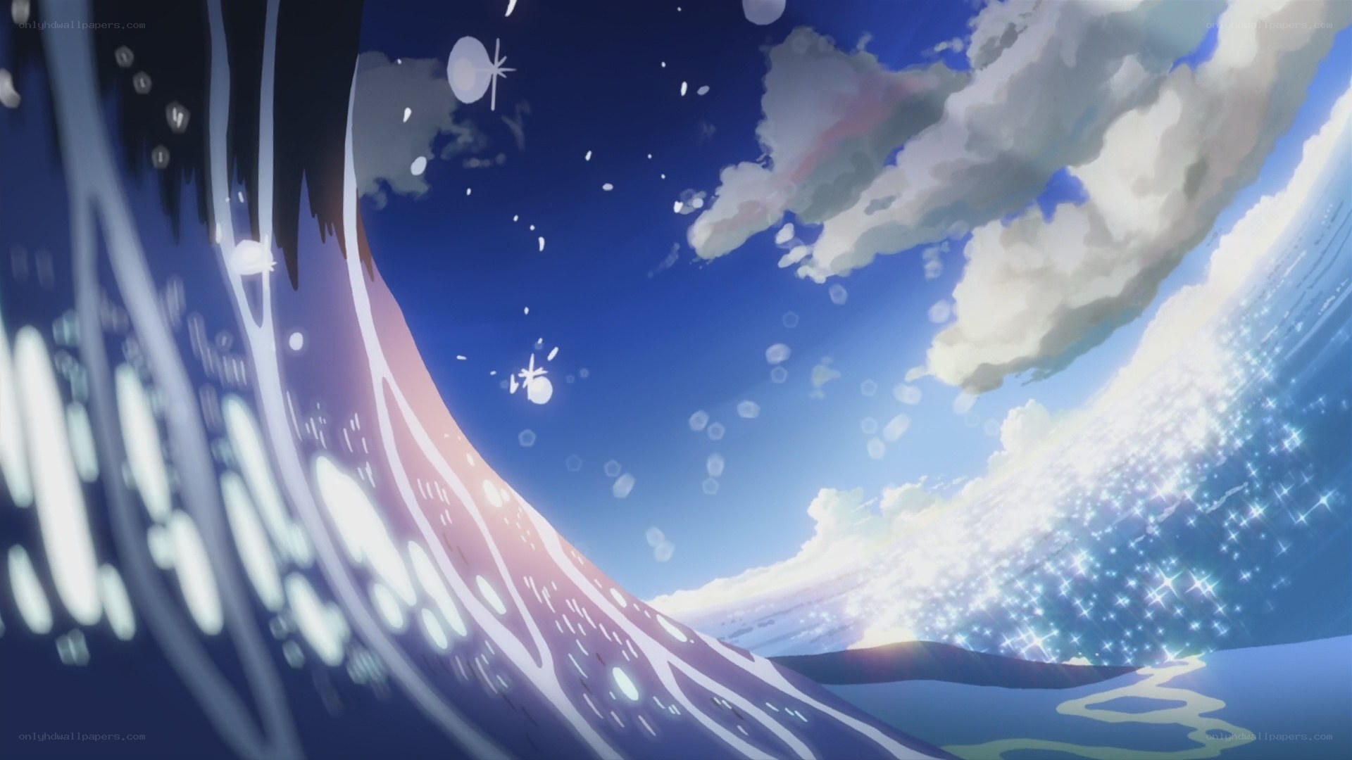 Anime wave scene