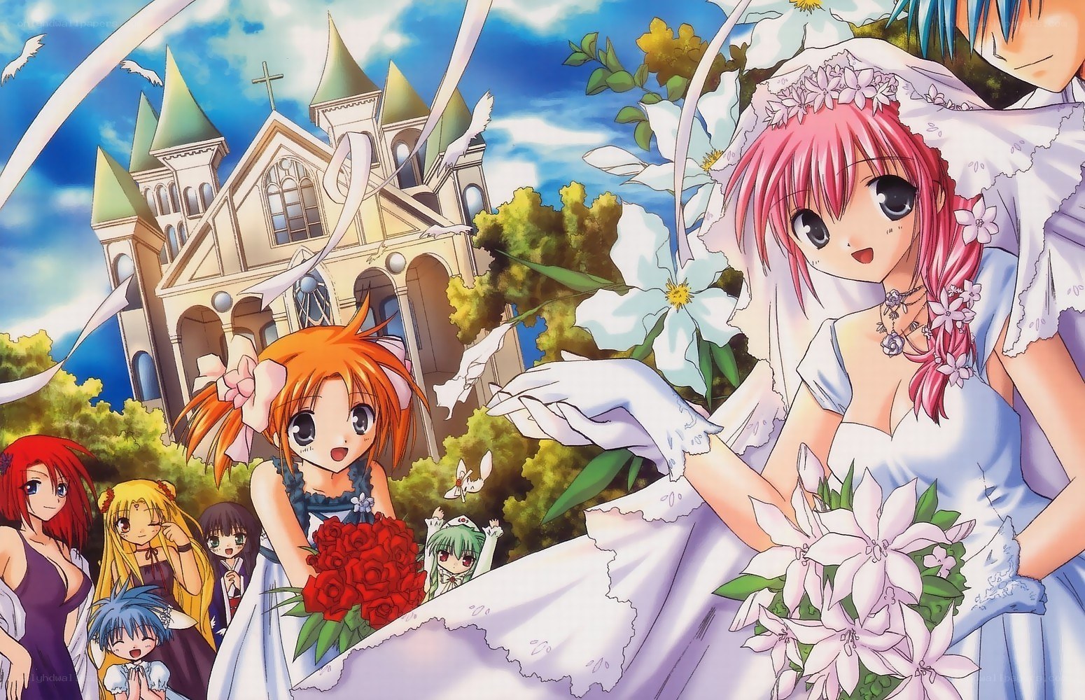 Anime wedding celebration