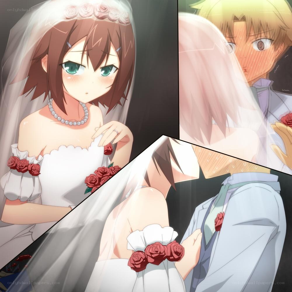 anime wedding couple