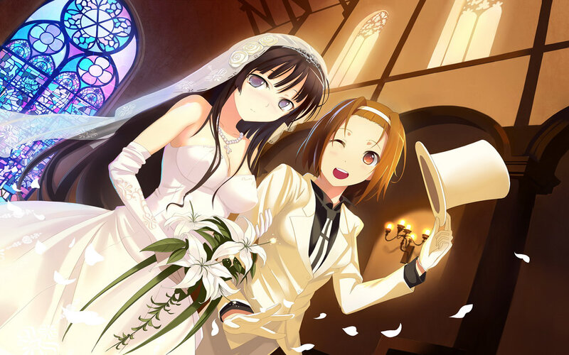 Anime wedding couple